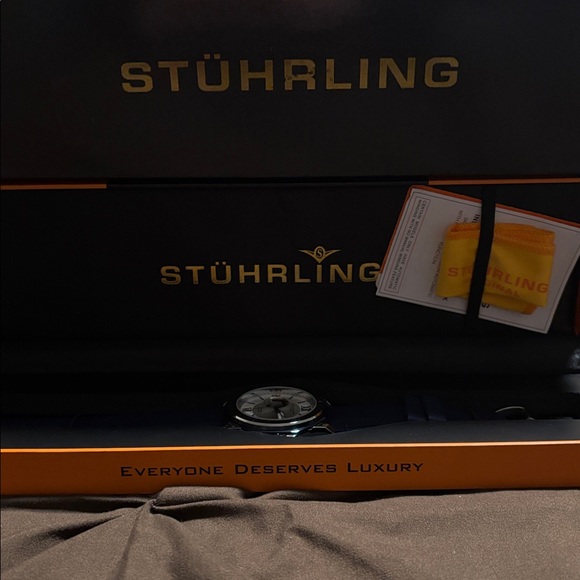 Stührling Blue Watch with Box - Picture 4 of 5